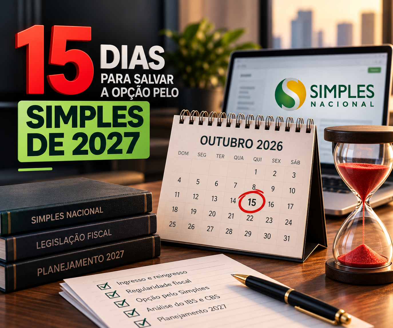 15 dias para salvar a opção pelo Simples de 2027